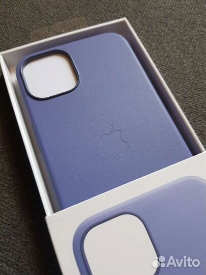 Original Apple Leather Case для iPhone 13 (Сирень)