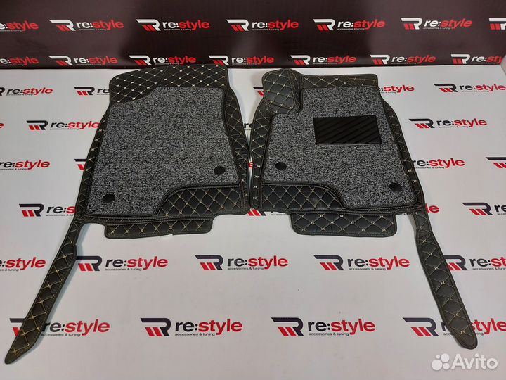 Ковры салона 3D Toyota Harrier 30 Правый руль Черн