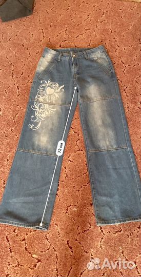 Широкие джинсы y2k sk8 винтаж