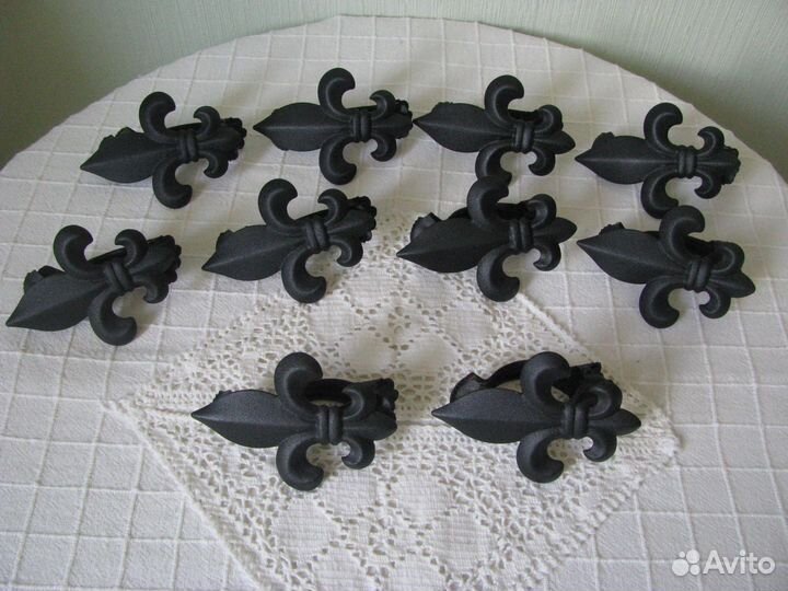 Клипсы для штор Французская лилия чернёные прищепк