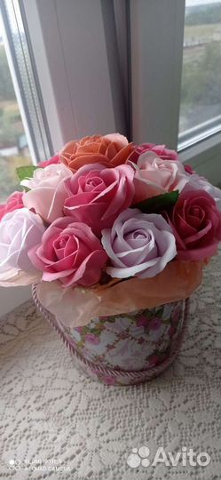 Букеты из мыльных роз
