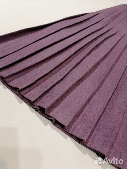 Винтаж Шерстяная юбка в складку Англия миди шерсть