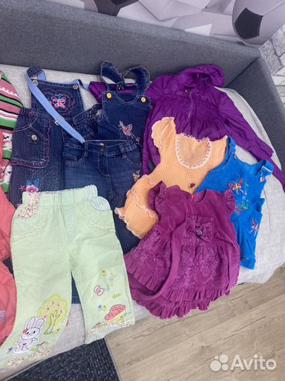 Одежда на девочку 1-3 года пакетом