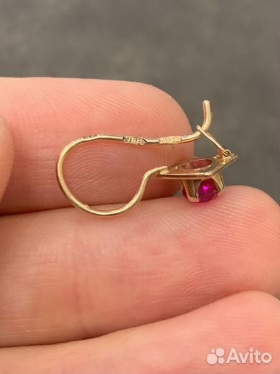 Серьги золотые 583 пробы СССР