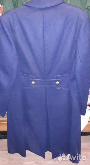 Пальто (шинель) синего цвета, р 50/4