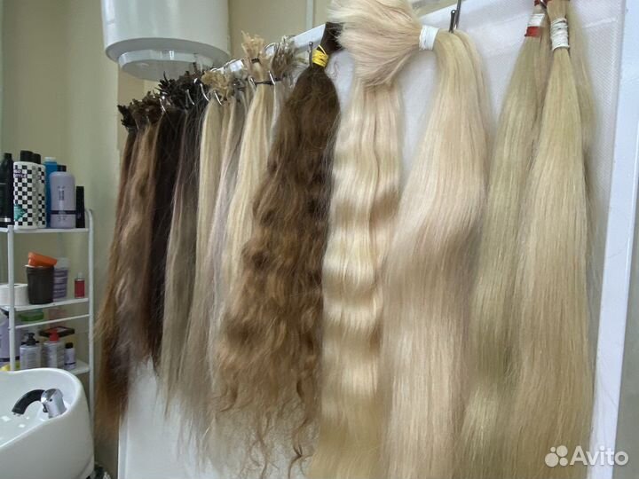 Натуральные волосы для наращивания с работо