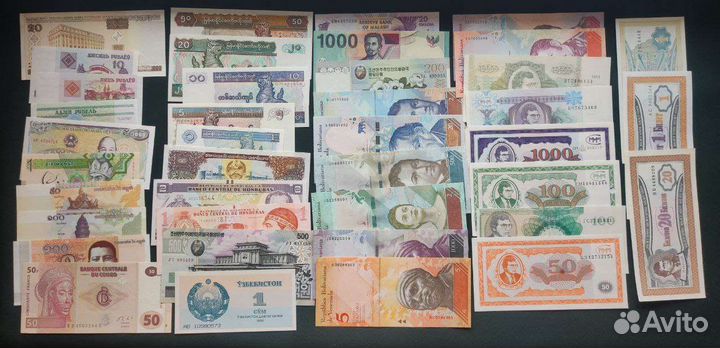 Банкноты и Боны Иностранные новые из пачек