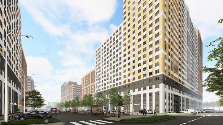 2-к. квартира, 45,1 м², 3/17 эт.