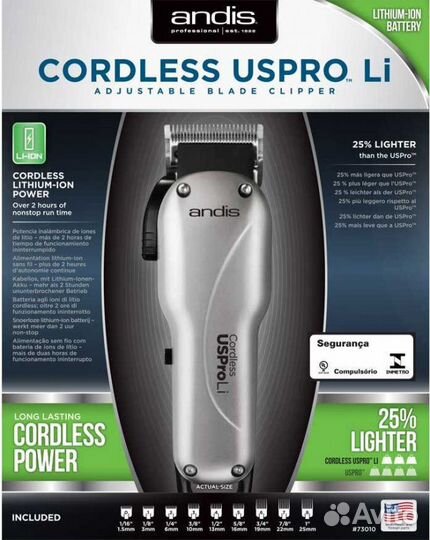 Машинка для стрижки Andis usPRO Li LCL черный