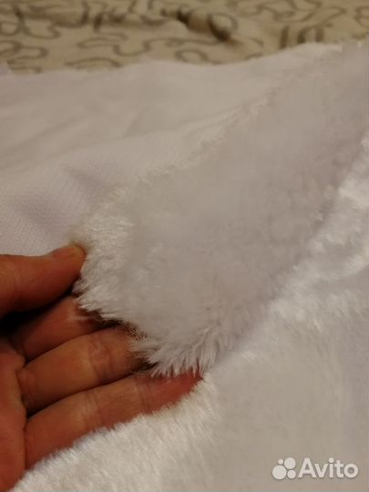 Мех искусственный белый и гипюр для рукоделья