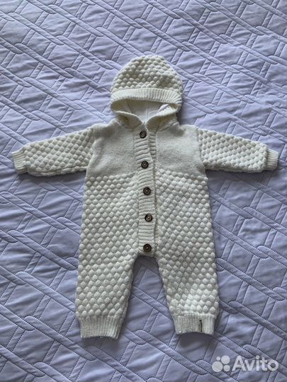 Вязаный комбинезон для малыша 62 68