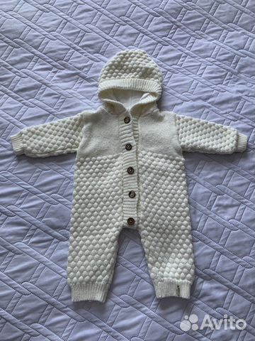 Вязаный комбинезон для малыша 62 68