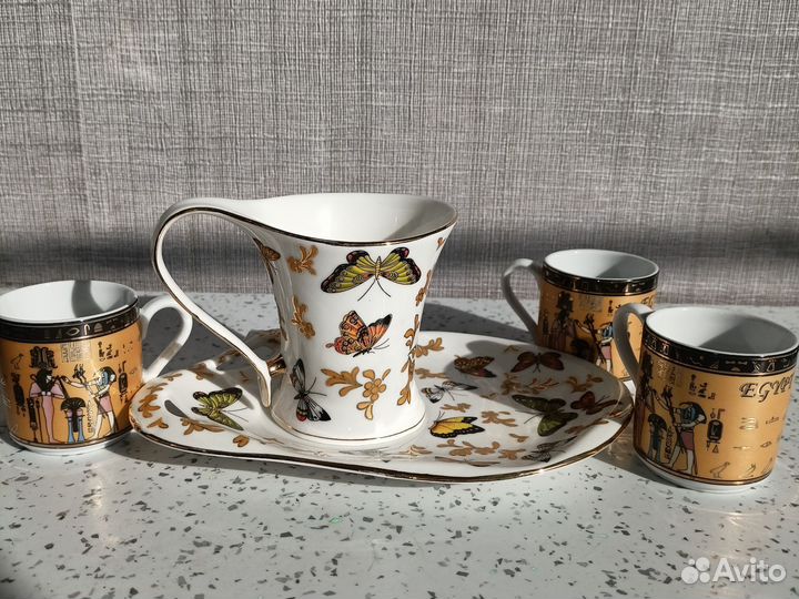 Чашка с блюдцем фарфор