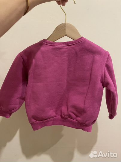 Суитшот zara 98 2-3 года утепленый для девочки