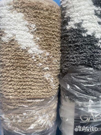 Коврик в ванную комнату gappo бежевый и серый