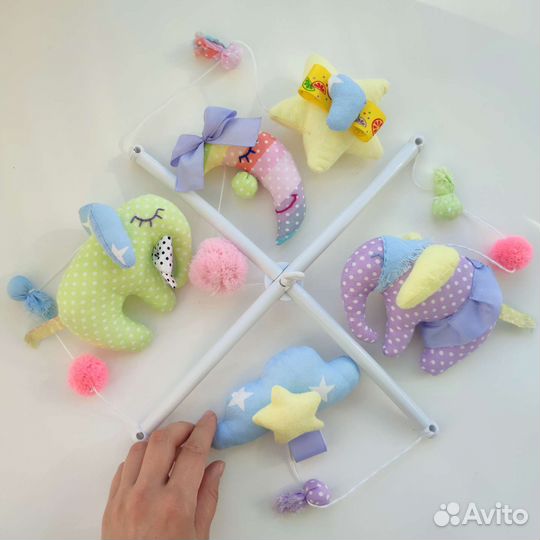 Мобиль на кроватку новый ручной работы