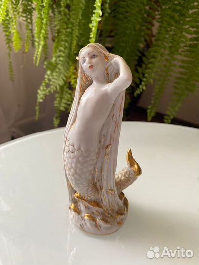 Фарфоровая статуэтка Русалка лфз 60-е гг