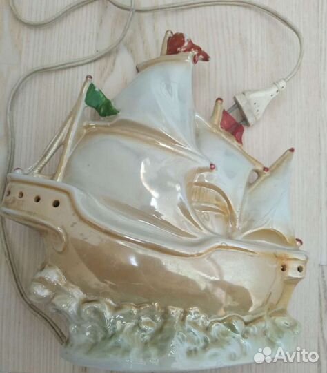 Ночник,светильник, Корабль, гдр Настольный