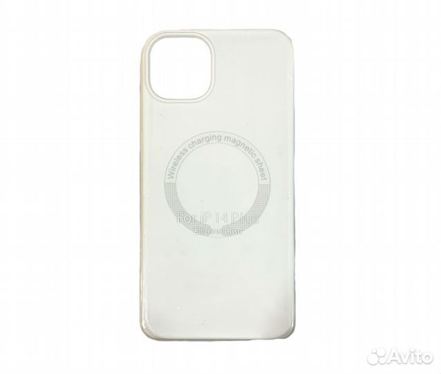 Чехол для iPhone 14 MAX silicone case magnetic бел