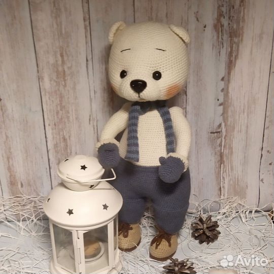 Вязаные игрушки медведь