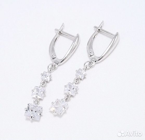 Серьги серебро sokolov