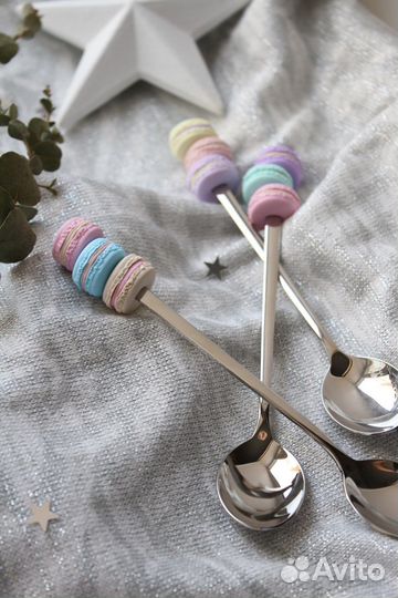 Ложки с декором из полимерной глины