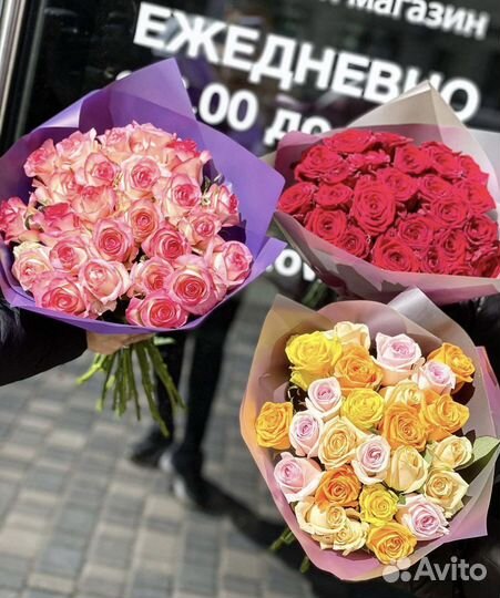 Букет из 25 крупных роз