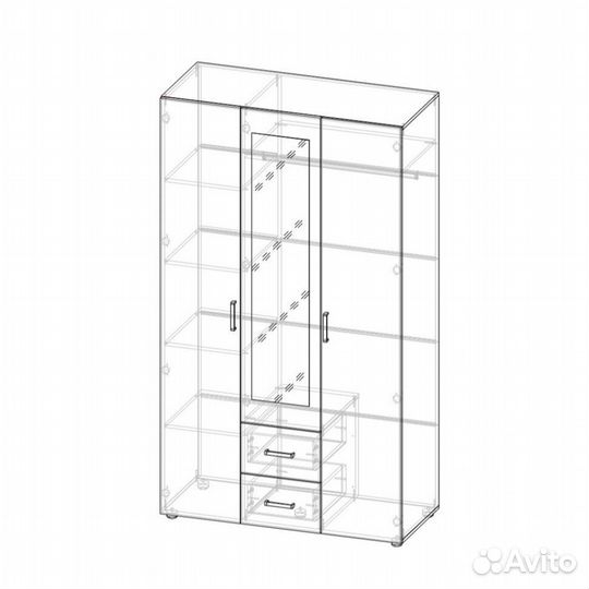 Шкаф распашной Эва шк-019