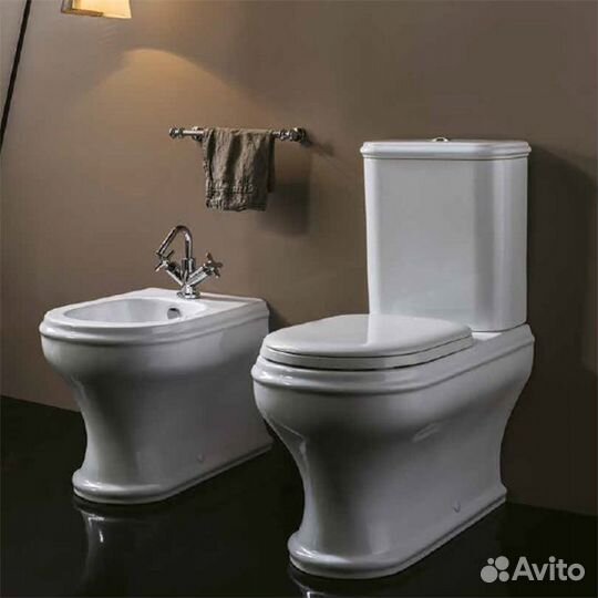 Azzurra charme унитаз моноблок 68*40см, слив унив