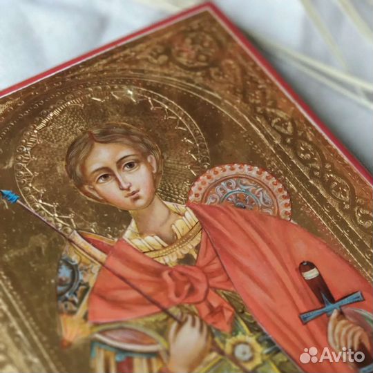 Икона Святой Дмитрий Солунский рукописная