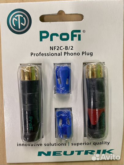 Neutrik NF2C-B/2 Кабельный разъем RCA male, пара