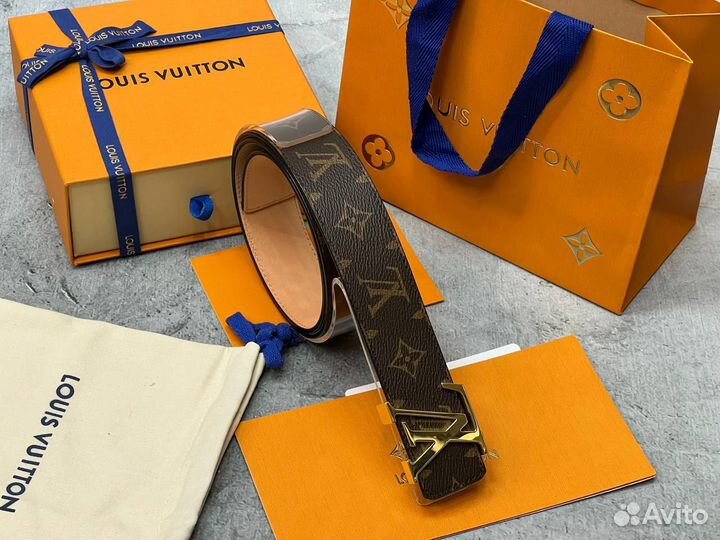 Женский ремень Louis Vuitton Initials кожа новый