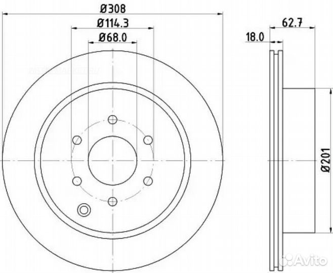 Nisshinbo ND2032K Диск тормозной зад