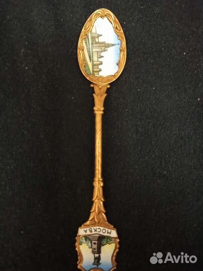 Ложки : горячая эмаль, ручная роспись, цена за 4 ш