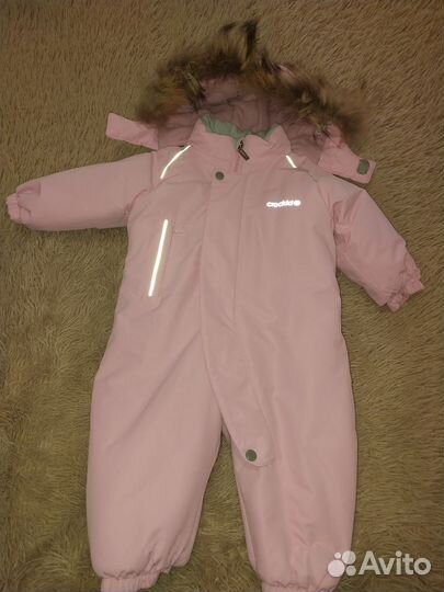 Зимний комбинезон для девочки 80 86 crockid