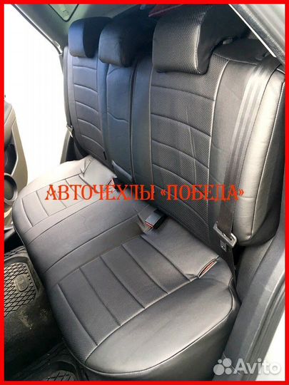 Чехлы Nissan Qashqai 1 из экокожи чёрные Классика