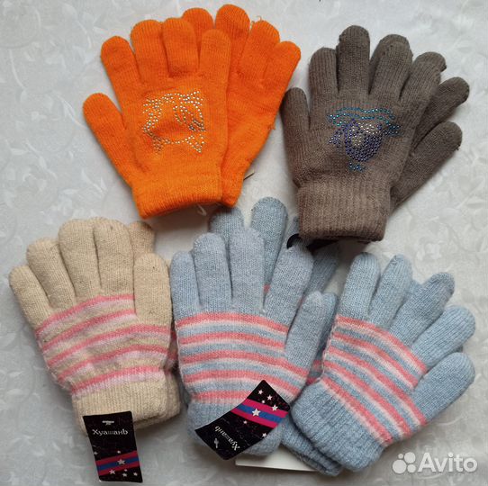 Варежки перчатки зимние детские