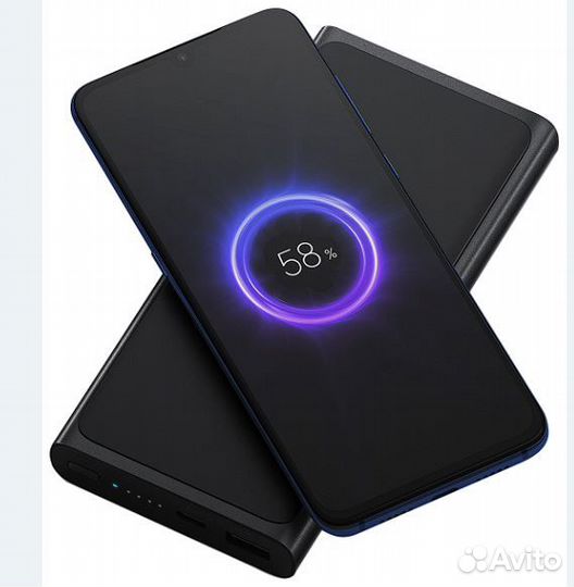 Внешний аккумулятор с беспроводной зарядкой xiaomi