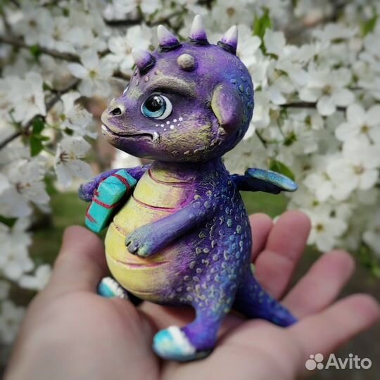 Ёлочная игрушка*дракон*папье маше*ручная работа