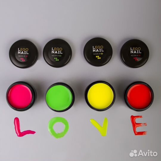 Цветная Неоновая гель база 3 в 1