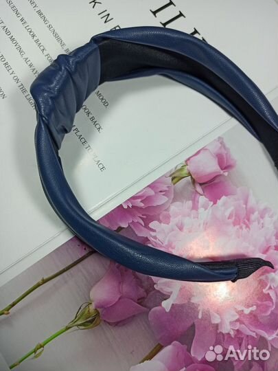 Ободок для волос эко кожа