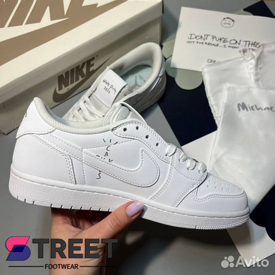 Кроссовки Nike Air Jordan 1 Travis Scott White