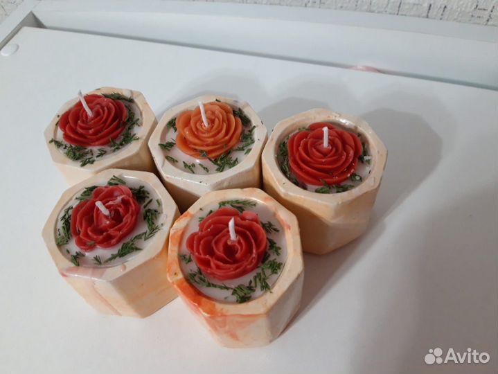 Контейнерные арома свечи ручной работы