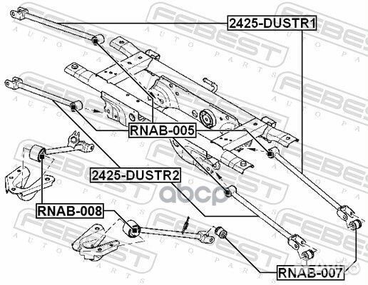 Сайлентблок рычага renault duster 4x4 10- зад.п