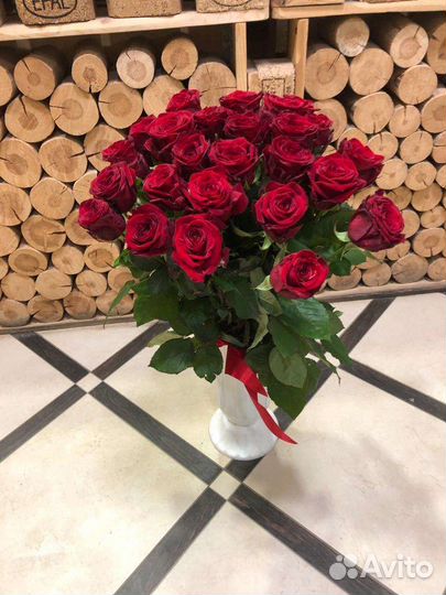 Цветы, Букет из 11/15/25/51/101 розы, доставка