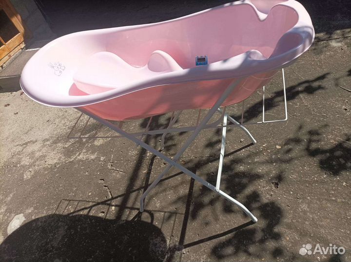 Детская ванночка с горкой и подставкой под ванну