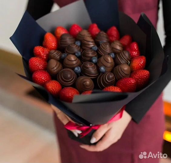 Букет из клубники в шоколаде