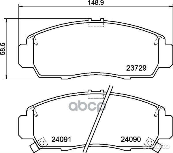 Колодки тормозные honda accord 03- V6 перед. NP