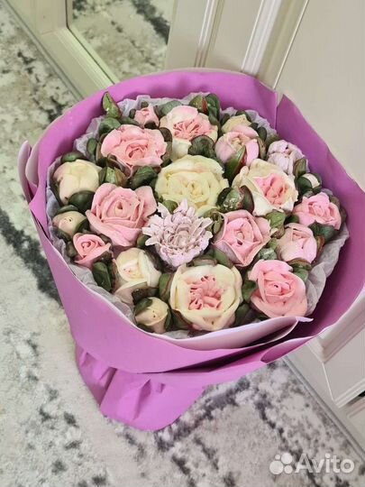 Съедобные букеты из зефира