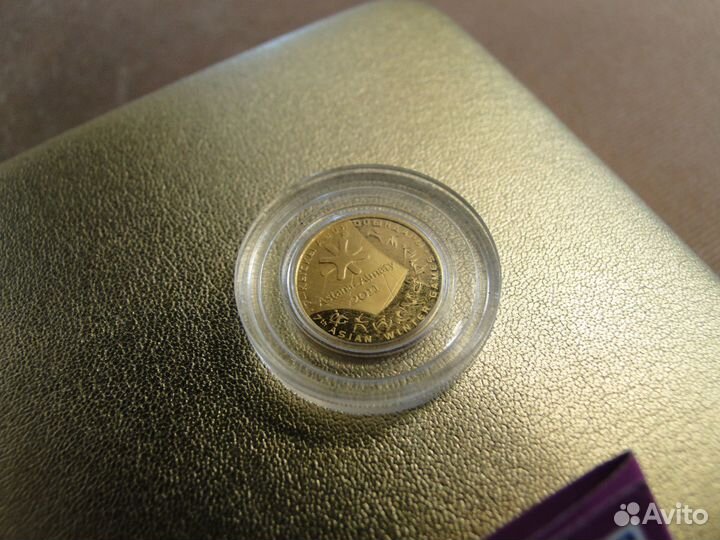 Коллекционная монета 100 тенге, золото 999